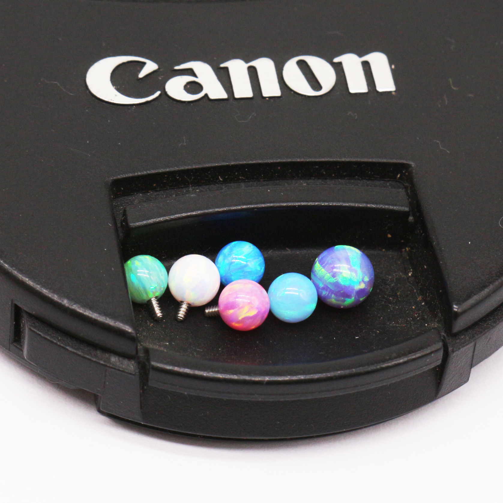 Gaby opal opal Tongue Nail Chest Ring Umbilical Lip Nail 5mm Ball Thread Bead with 1.6 Pole Piercing Jewelry