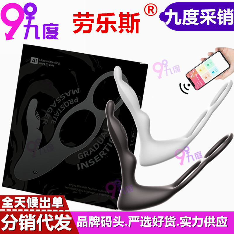 Rolles Prostate Massager for Men App Remote Control Multi-Frequency Vibration Dual Ring Semen Locking Heating Masturbation Device