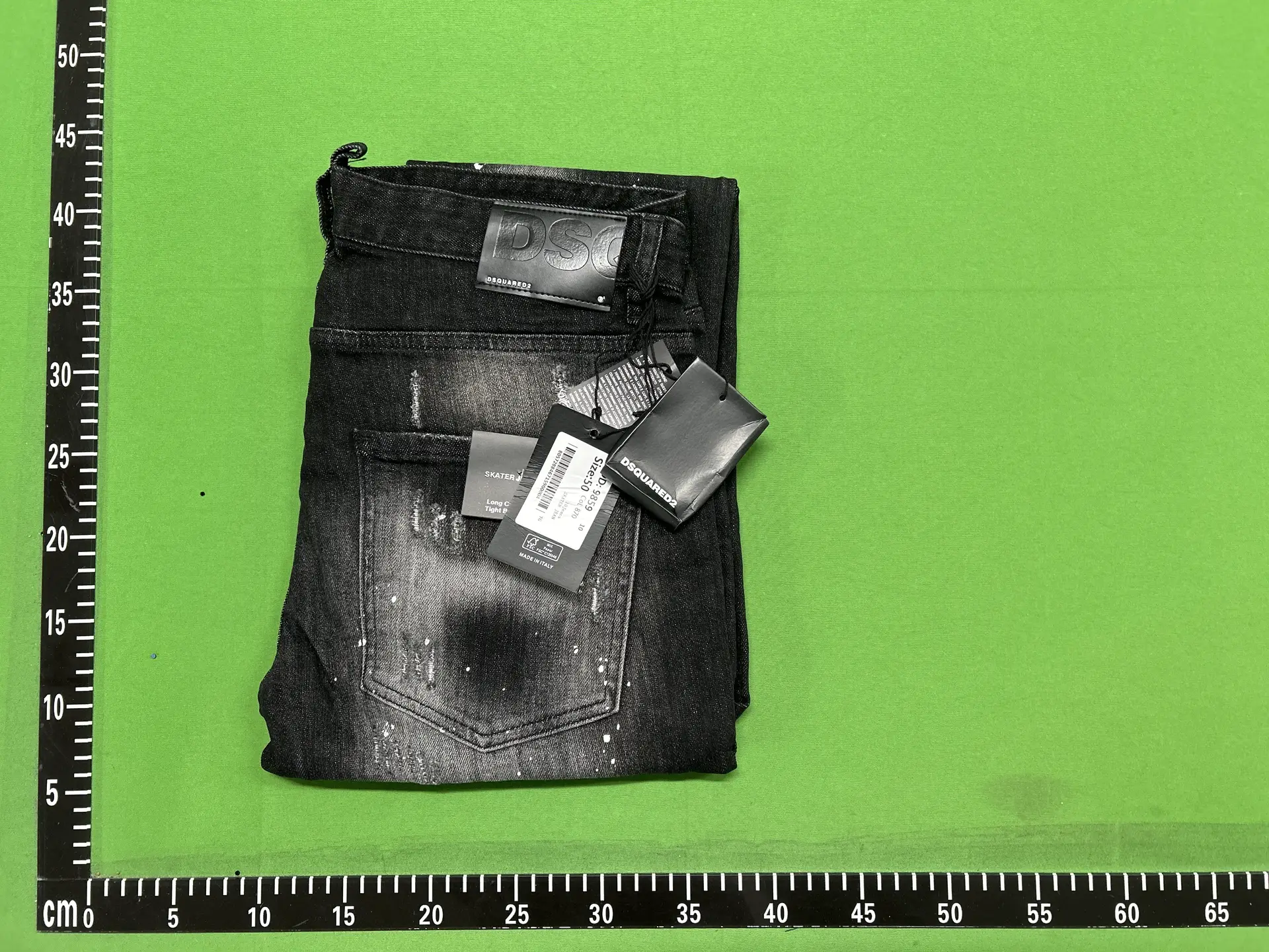 DSQUARED2 Skater Jeans Black Paint Splatter