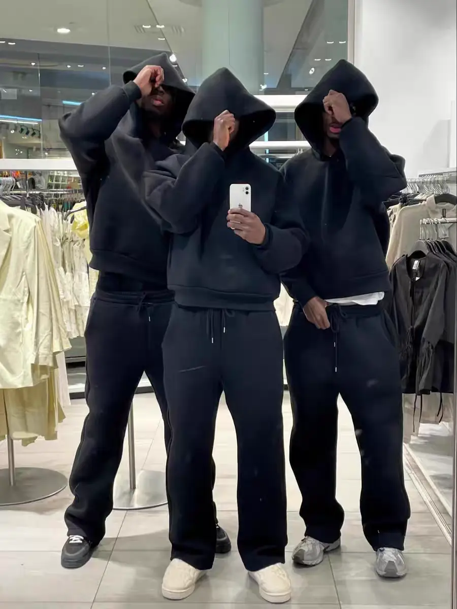 Saint alexander tracksuit american street hip hop air layer puffy sweatshirt trendy men's suit