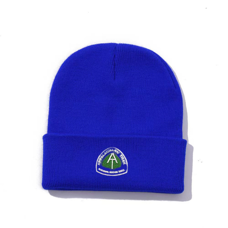 Cross-border New Cartoon Pattern Embroidery Knitted Hat Autumn and Winter Outdoor Men's and Women's All-match Pullover Hat Warm Wool Hat