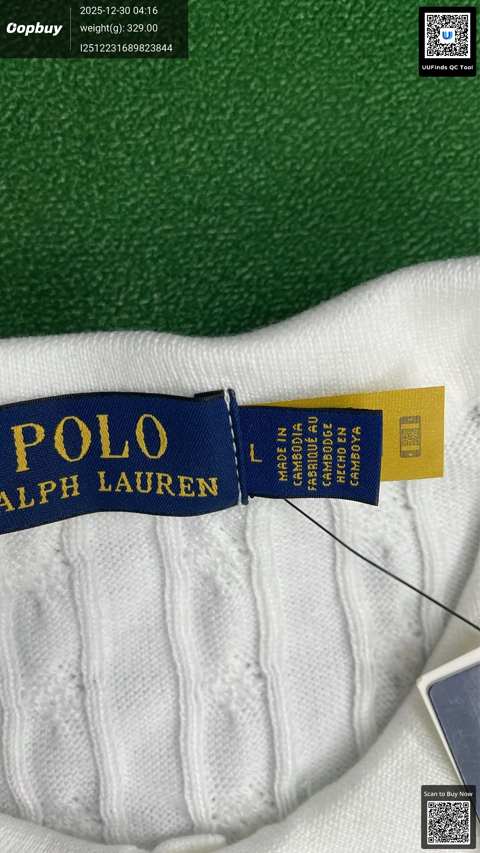 Polo Ralph Lauren White Knit Sweater