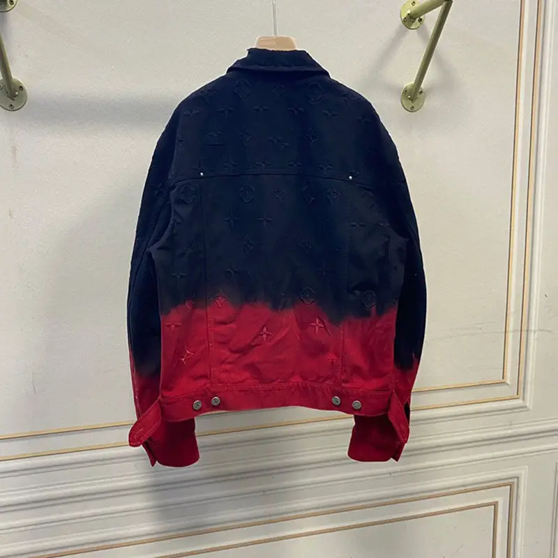 Gradient Denim Men's New European Jacquard Jacket Coat