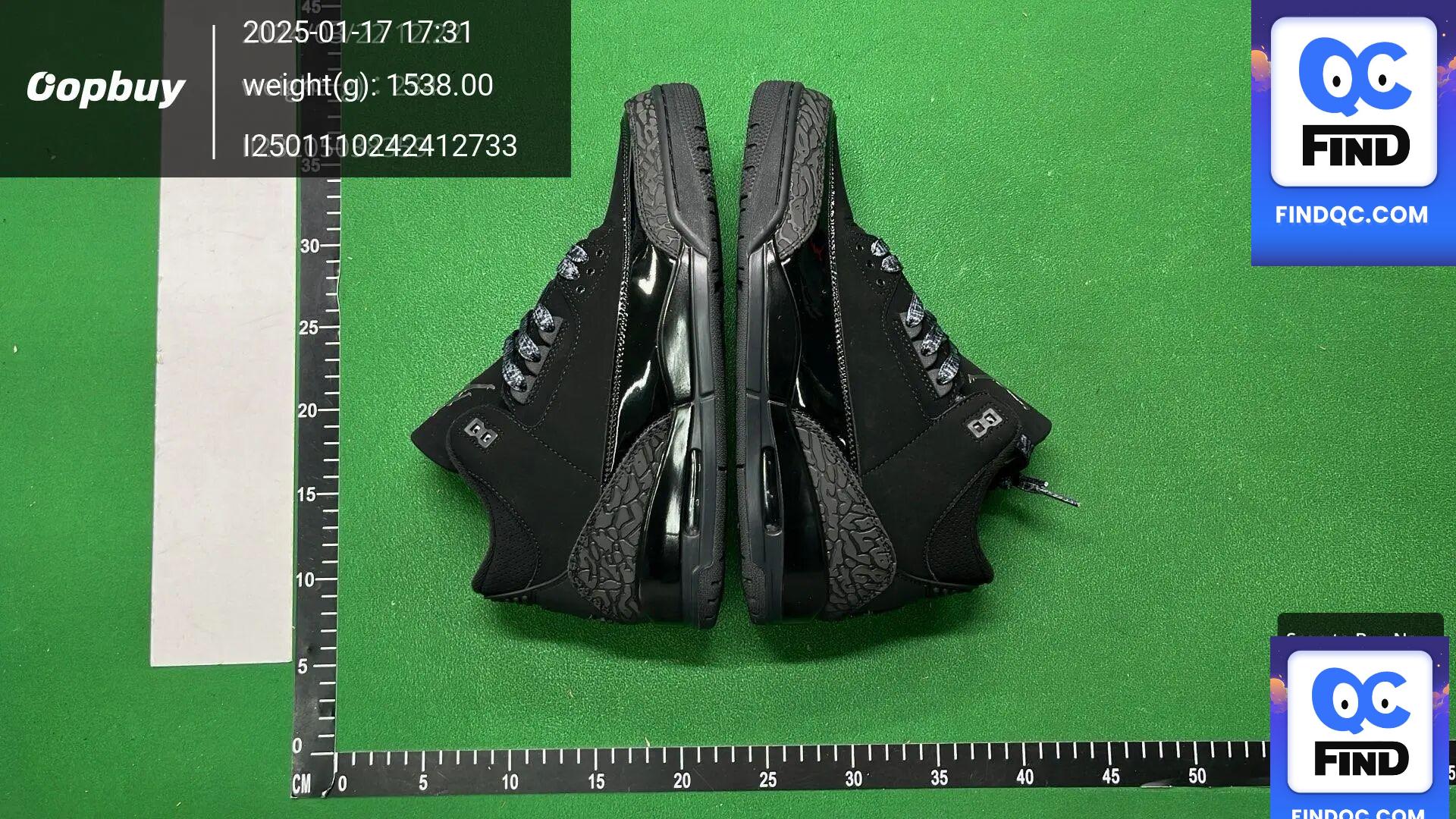 [High Quality] Aj4 Men's Shoes Black Warrior Genuine Official Website Aj3 Black Cat Casual High Top Thick Soled Sports Shoes Women's Trbottomy — QC-foto 2