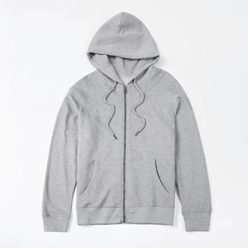 Men's Zip Up Hoodie Grey