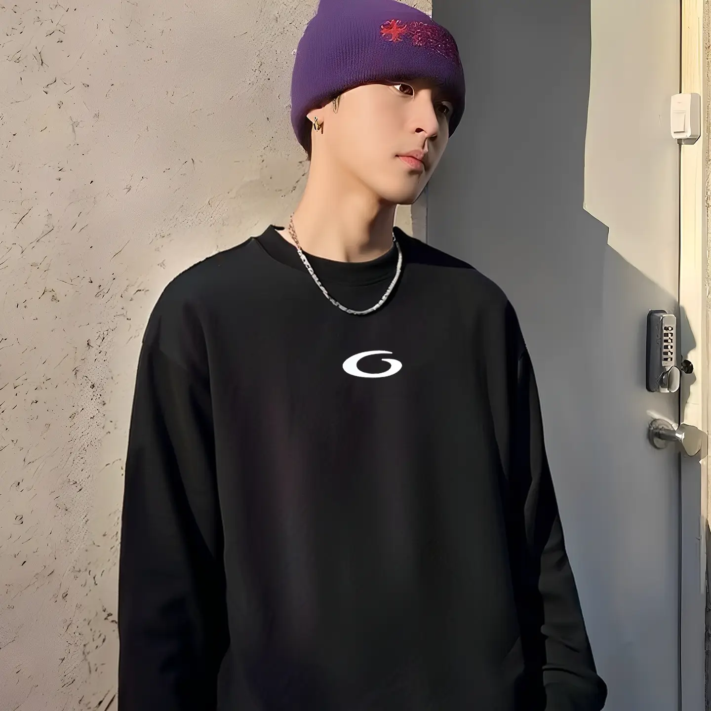 Wedone Track Niche Trendy Welldone American Printed Autumn and Winter Pure Cotton Round Neck Long-Sleeved T-Shirt for Men
