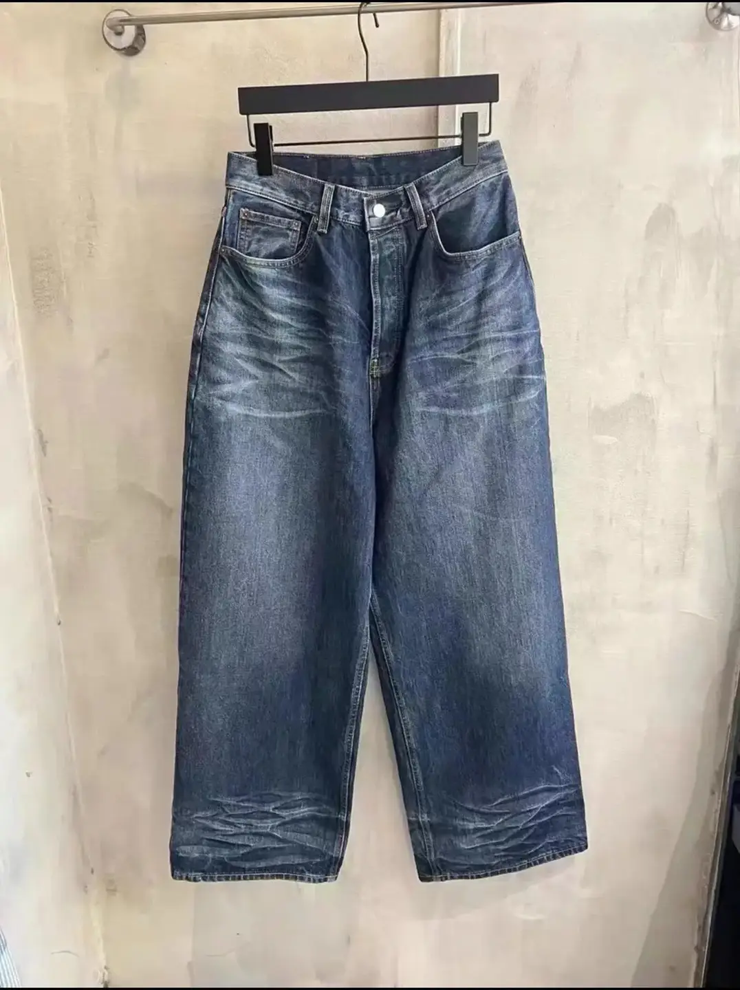 (现货)自主 acne24ss 新款牛仔裤 ac2021M broadway水洗水波纹牛仔裤 baggy 现货