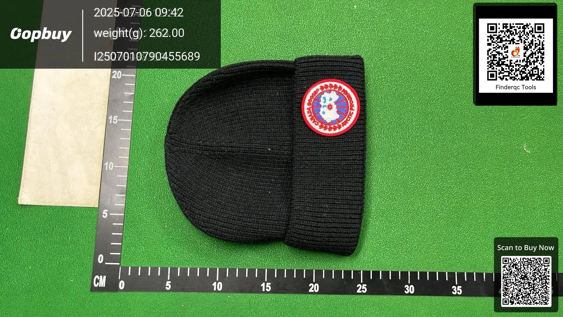 Canada Goose Black Wool Beanie