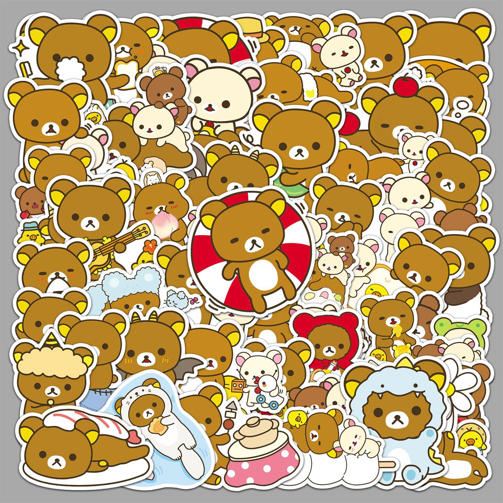 50 pieces of easy bear graffiti stickers cartoon cute goo card hand account decoration cup mobile phone case hand account sticker