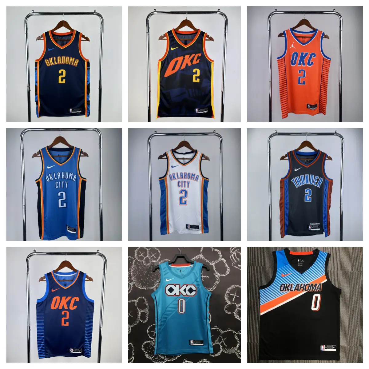 Jersey Thunder Team #0 Westbrook #2 Alexander #7 Horford #7 Anthony #13 George #3 Giddey