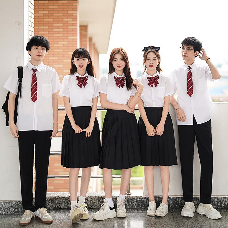Junior High School Students Chorus Poetry Recitation Performance Costume College Style High School Students Sports Meeting Class Clothes Pleated Skirt Suit