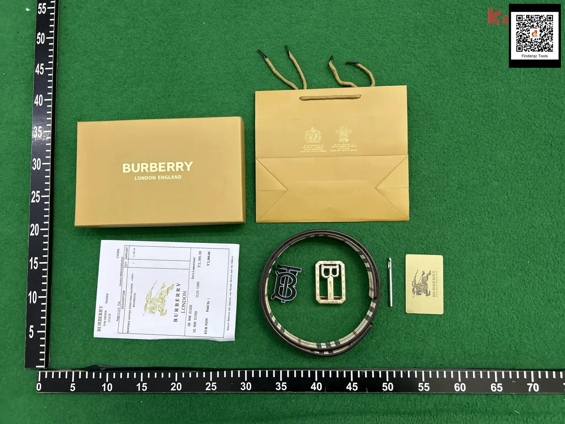 Burberry London England Reversible Leather Strap Toco Calfskin
