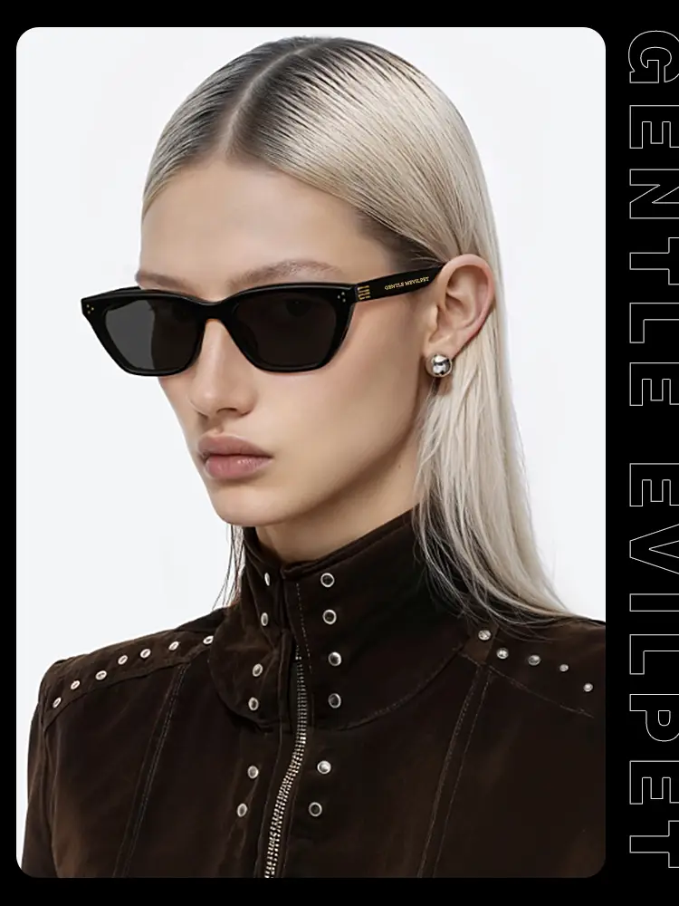 Evil Pet Star Same Style Gm Cat Eye Sunglasses for Women Fancy Fashion Acetate Sunglasses for Men with Sun Protection Gisele