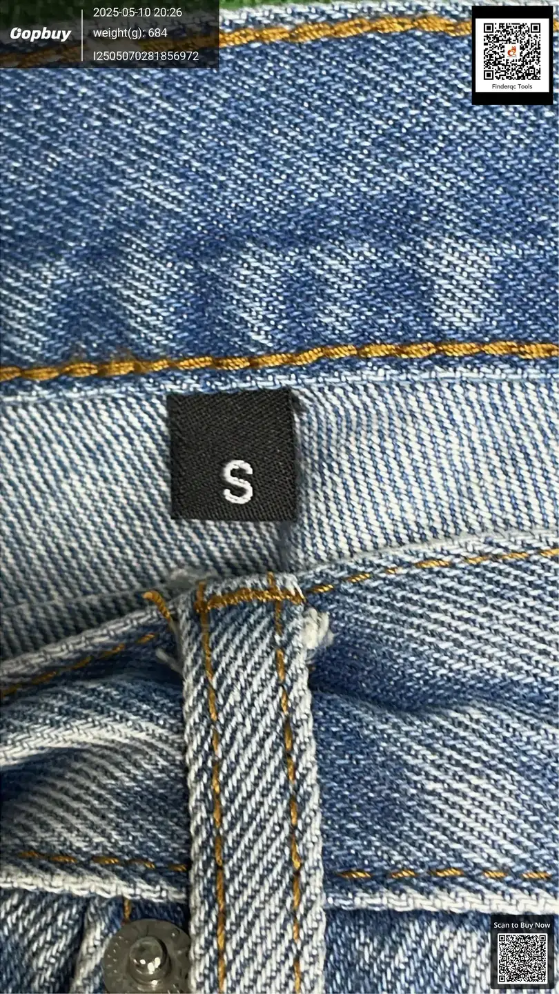 Dept's New Washed Blue Destroyed Hole Patch Hand-Painted Splash Ink Stitching Micro-Flared Jeans Are Loose and Trendy
