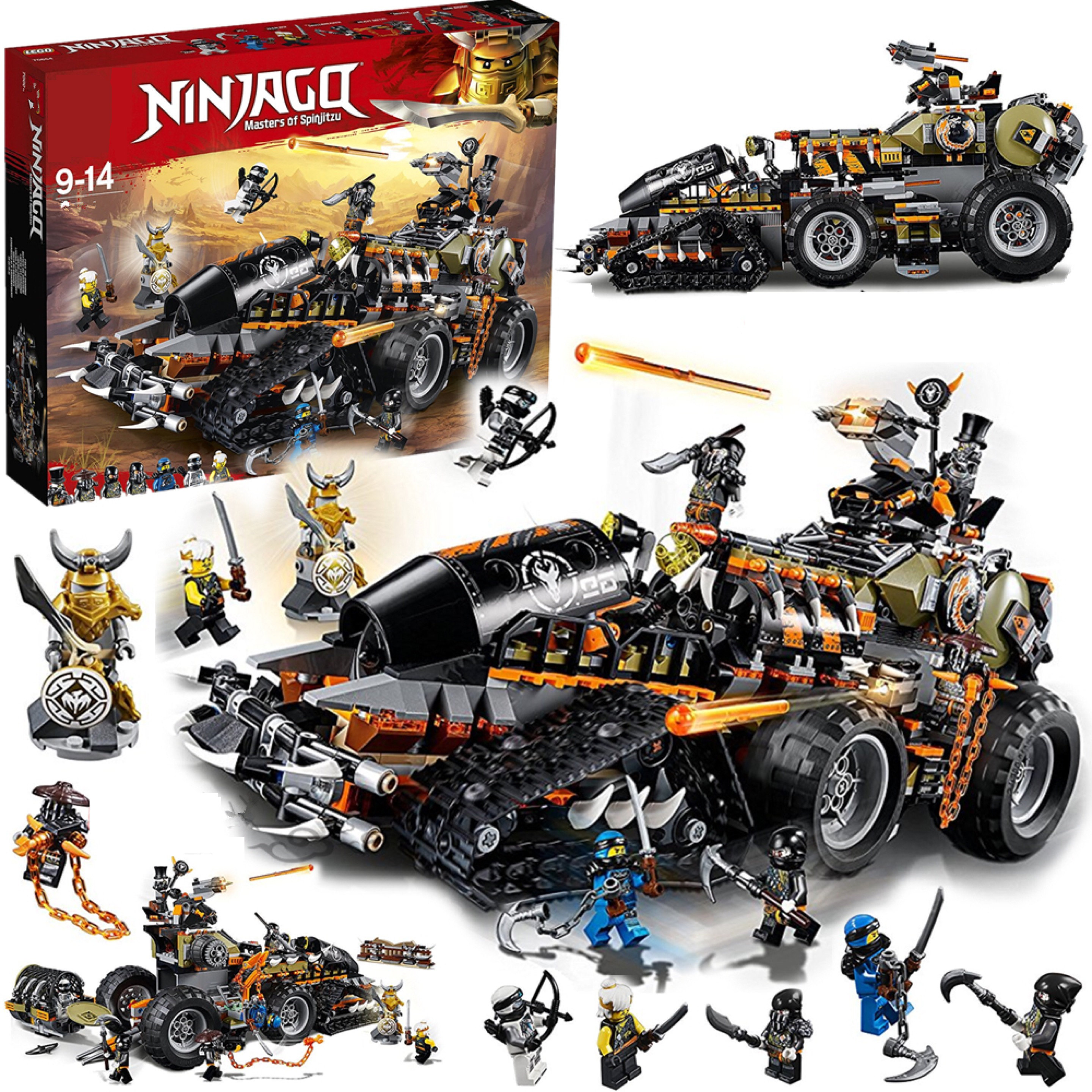 Chinese Building Block Ninjago Series Heavy-Duty Dragon-Catching Truck 6 Boys 8 Educational 10 Assembly Building Blocks 12 Toys QC-foto van TAOBAO op Qualit.ly