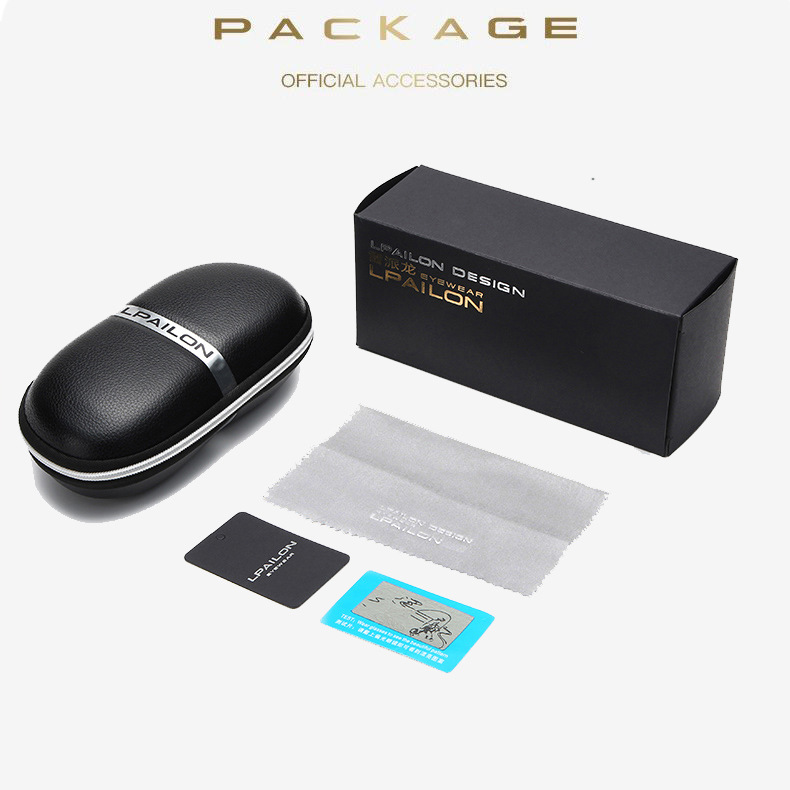 Lei Pailong matching box glasses cloth bag mini screwdriver sunglasses polarized test card zipper bag wholesale