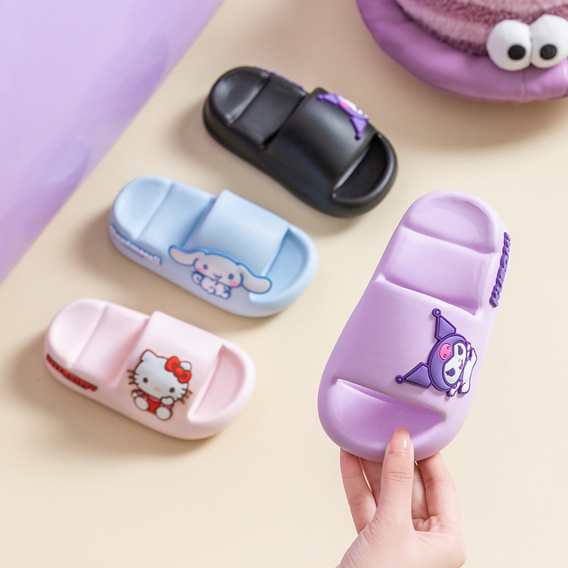 2024 Sanrio Children's Slippers for Boys and Girls, Cartoon Parent-Child Non-Slip Wear-Resistant Sandals, Hello Kitty Lightweight