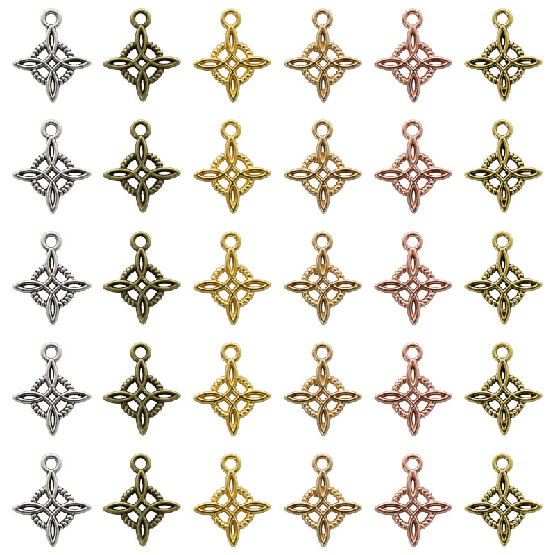 Multicolor Celtic Knot Pendant DIY Vintage Alloy Jewelry Accessories Necklace Earring Materials Cross-Border Hot-Selling Pendant