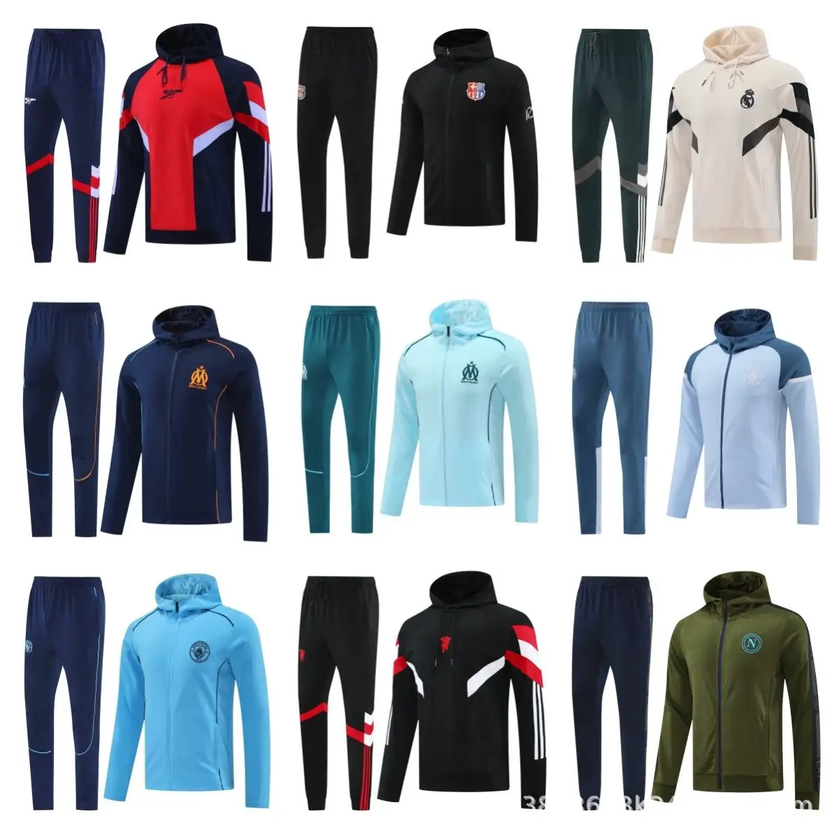 2425 Season League Hooded Long Pull Training Suit Set