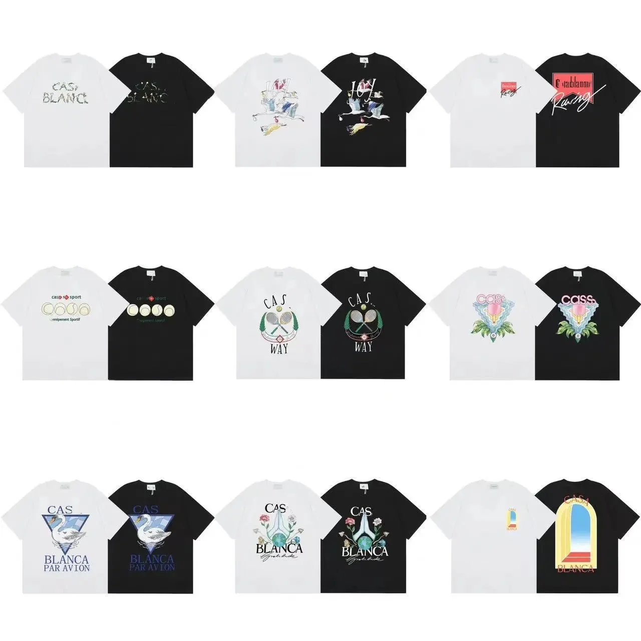 Spring/Summer New Arrival Colorful Printed Short-Sleeve T-Shirt for Men and Women-CY