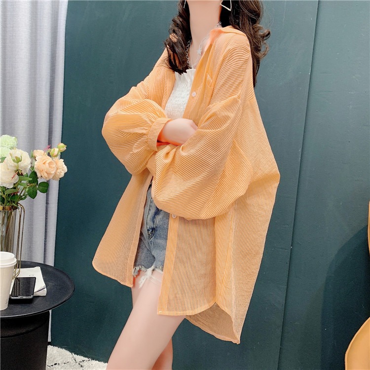 Factory Outlet Shirt Women's Middle School Long 22 Spring and Summer New College Style Elegant Commuter Sunscreen Shirt All-match Jacket