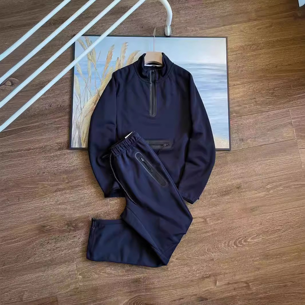 Nike Sportswear Tech Fleece Half-Zip Pullover and Pants Set Light Grey