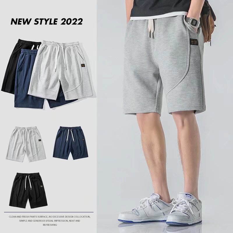 2024 Summer New Men's Shorts Loose All-match Straight Trendy Casual Thin Sports Pants Mid-length Pants