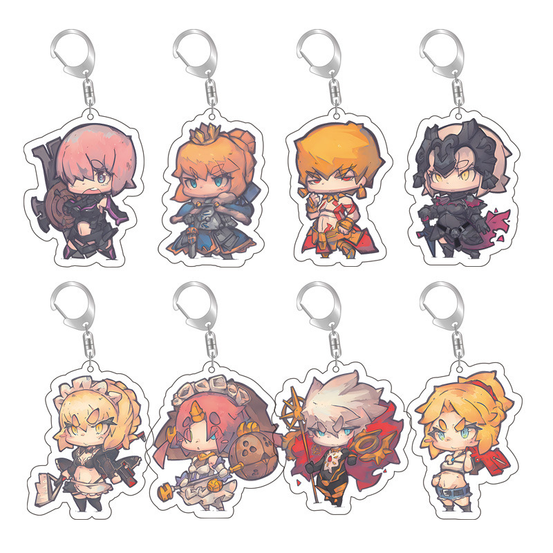 fate periphery go saber goo da son Matthew night of fate anime acrylic keychain pendant double-sided