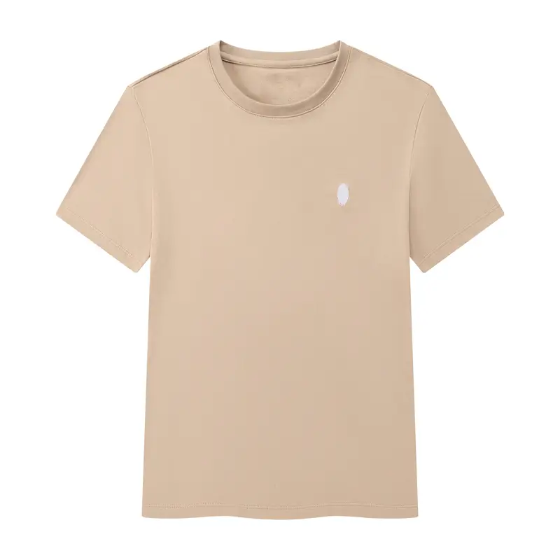 Summer Men's Short-Sleeve T-Shirt Plus size Loose pure color Crew Neck Shirt Casual Half-Sleeve pure cotton Summer T-Shirt Embroider Small Logo