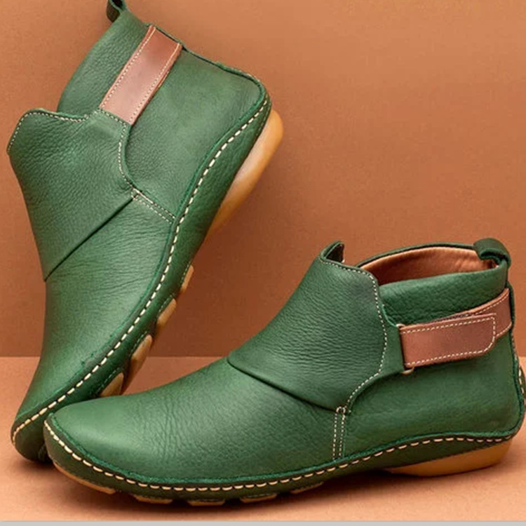 Foreign Trade 2024 Autumn and Winter Women's Shoes Fashion Velcro Flat Boots Women's plus size Martin Boots