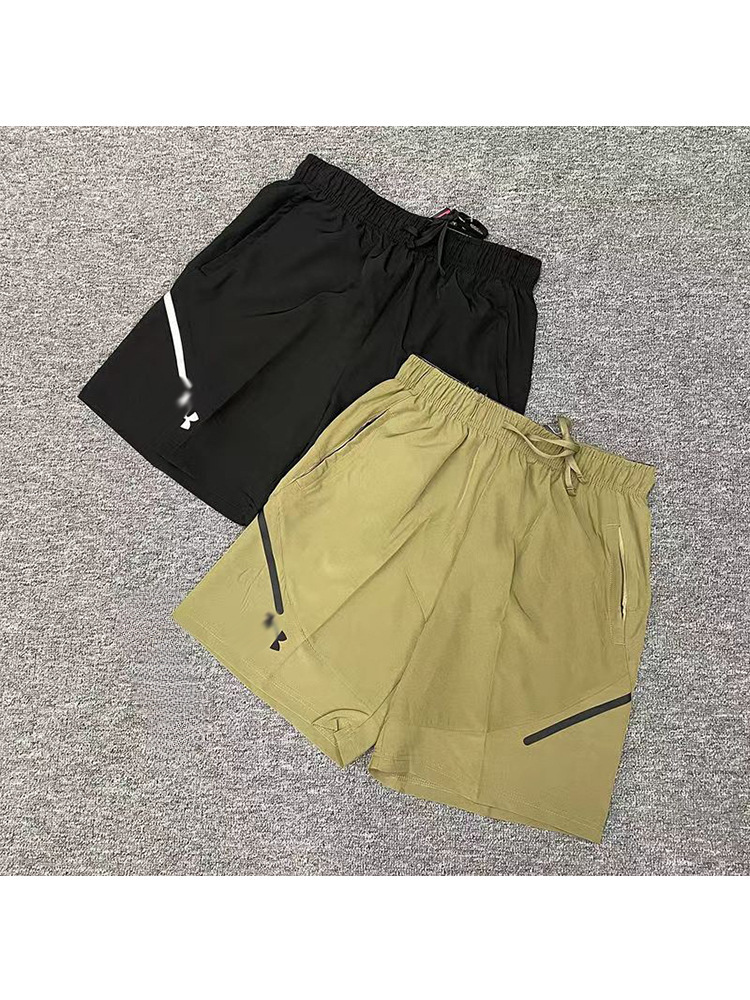 2025 New Summer Daily Large Size Casual Five-Point Pants Pure Color Sports Fitness Shorts Quick-Drying Men's Running Pants