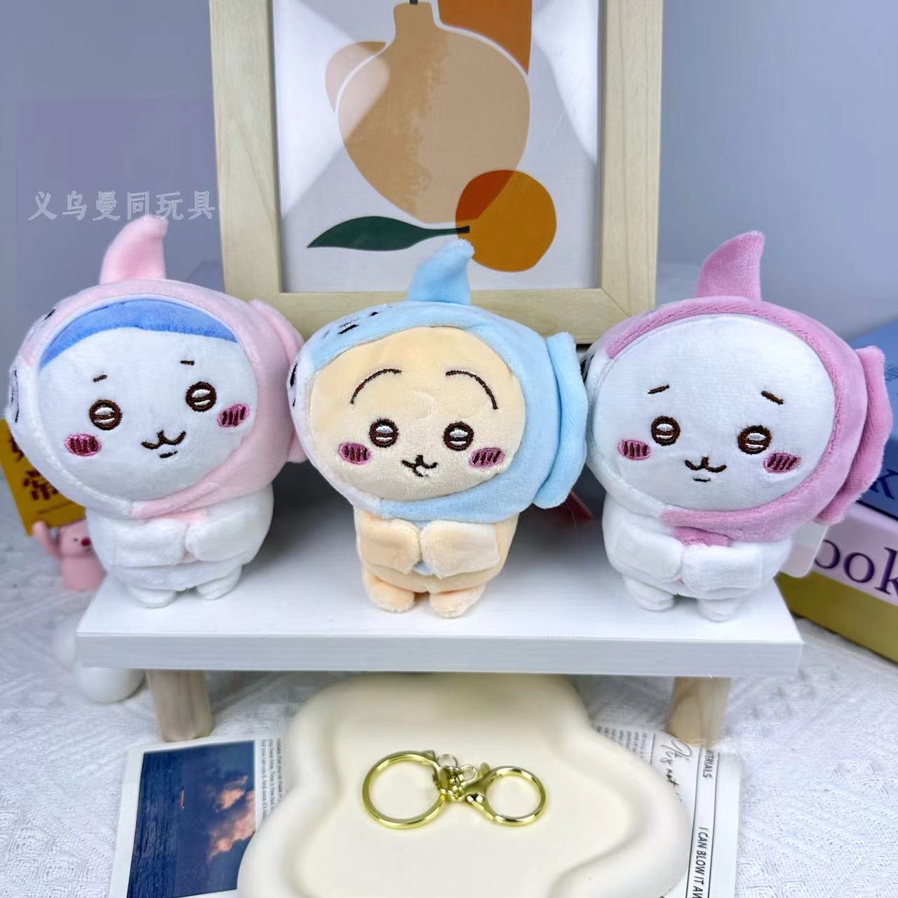 Net red aquarium self-deprecating bear plush pendant cute usazi small eight Jiyi doll bag hanging ornaments wholesale