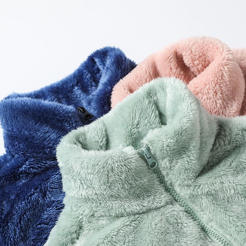 Fleece Jacket for Men and Women, Outdoor Jacket Lining, Spring, Autumn and Winter Double-Sided Thickeneded Sweatshirt Cardigan