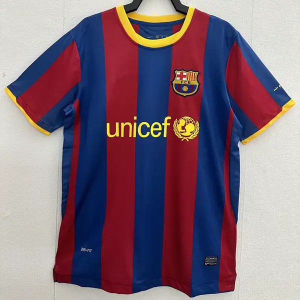 Factory direct supply vintage Barcelona home and away long-sleeved short-sleeved adult sports sweat-absorbent quick-drying summer soccer jersey
