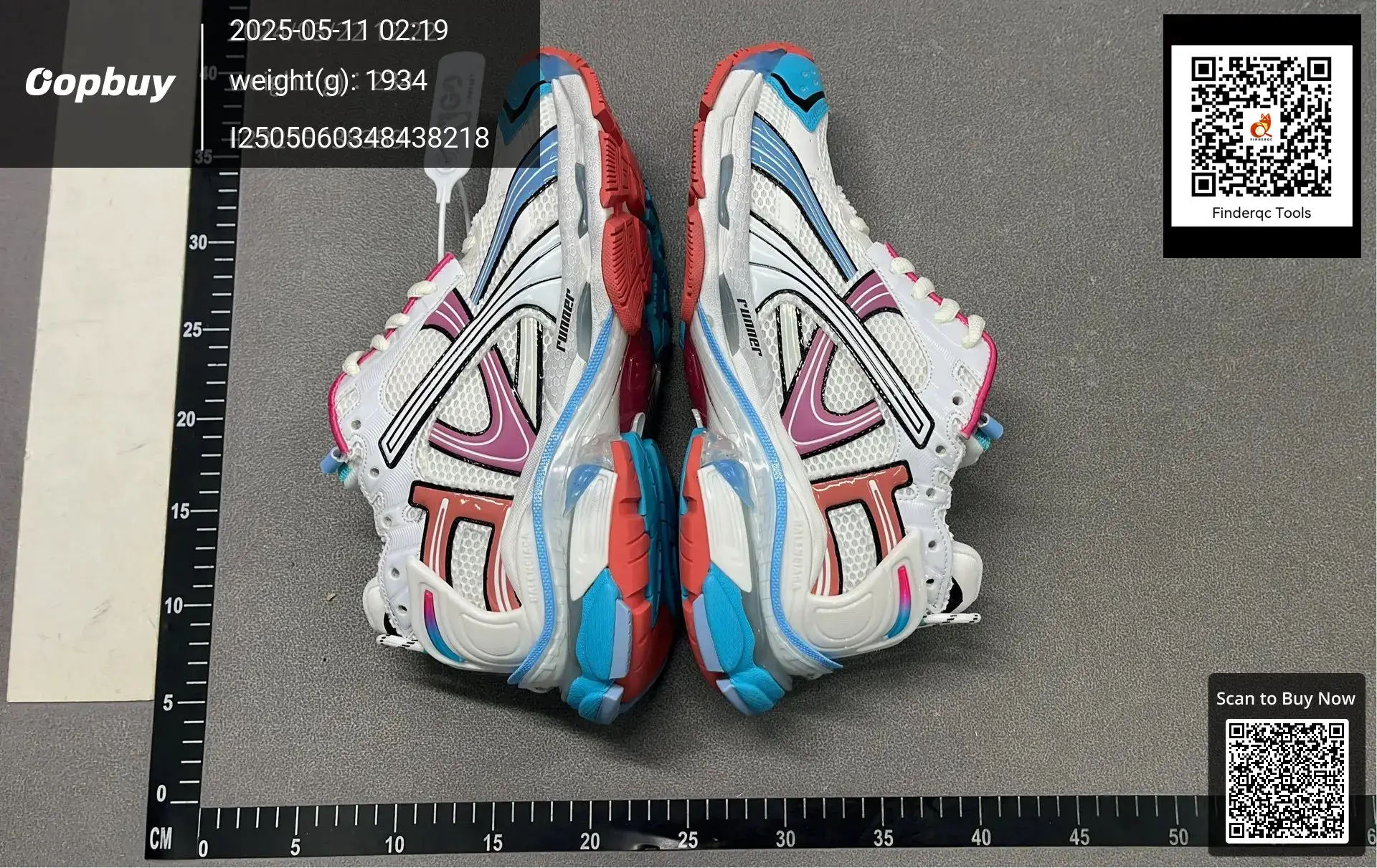 Balenciaga Runner sneakers white pink blue