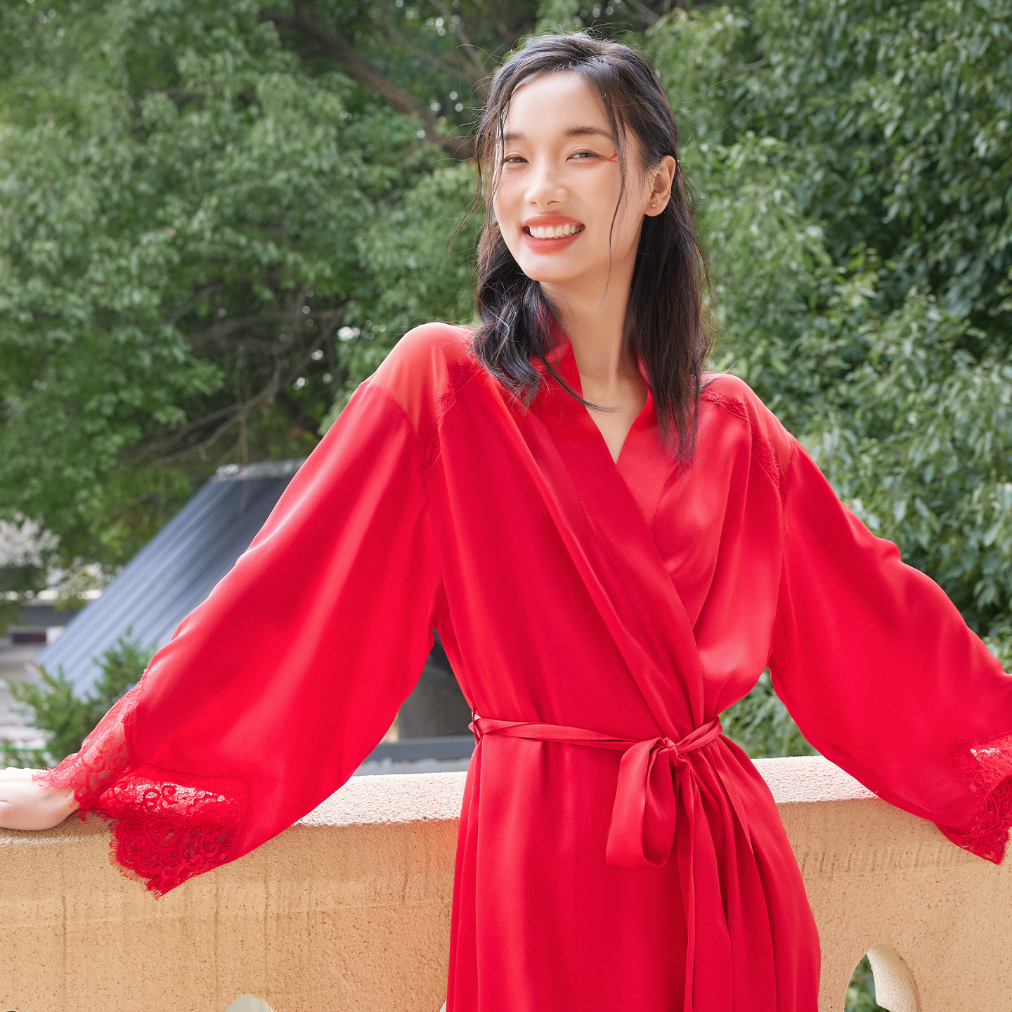 19mm Silk Nightgown Summer Retro Elegant Waist-Cinching 100% Mulberry Silk Nightwear High-Slit Slimming Nightgown Dress for Women