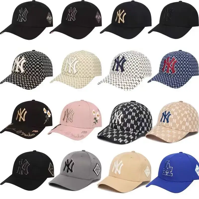 Mlb Hat Ny Sports Visor Baseball Cap for Men and Women Hard Top Adjustable Peaked Cap Sun Protection