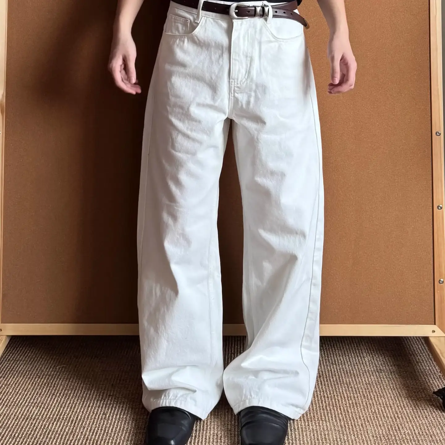 Xanvas White Washed Straight Leg Jeans