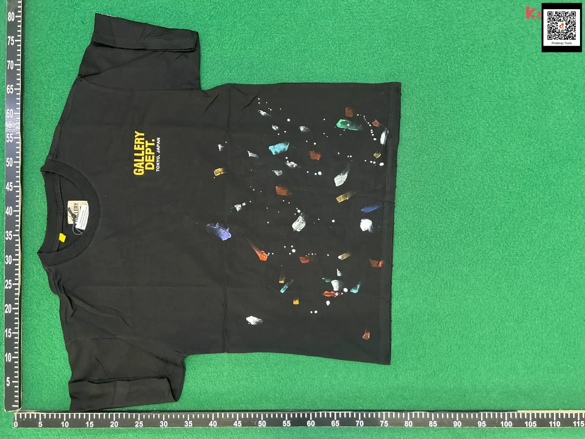 Cross-border fashion brand GALLERY DEPT TIDE splash ink design American retro oversize high street short sleeve