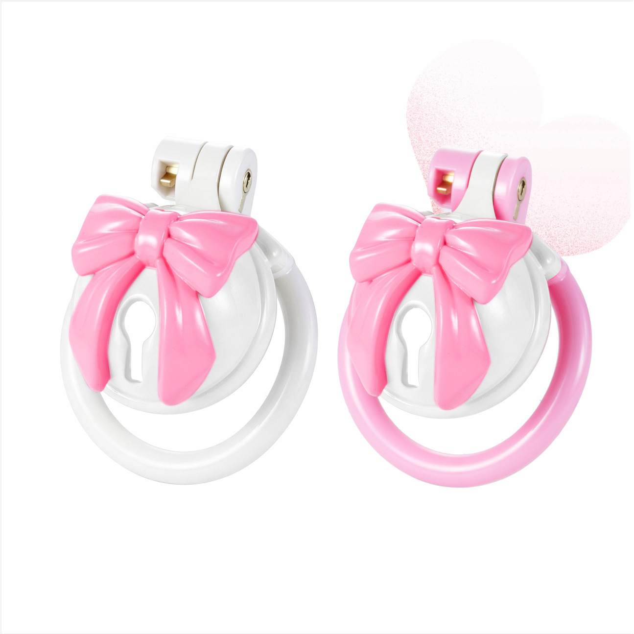 Chrysanthemum Bell Pot Lid Chastity Lock with Bowknot for Men, Cb Lock, Lower Body Restraint, Cross-Dresser, Ts, for Outdoor Wear, Master-Slave Training