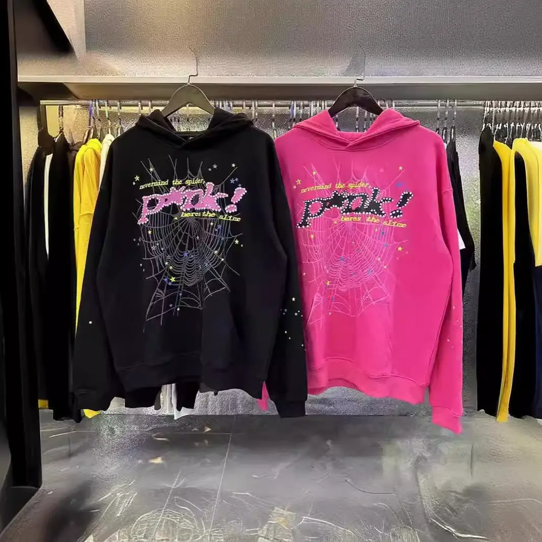 American high street hip-hop letters printed hooded sweatshirt set Couple's fashionable matching sweatshirt and sweatpants set