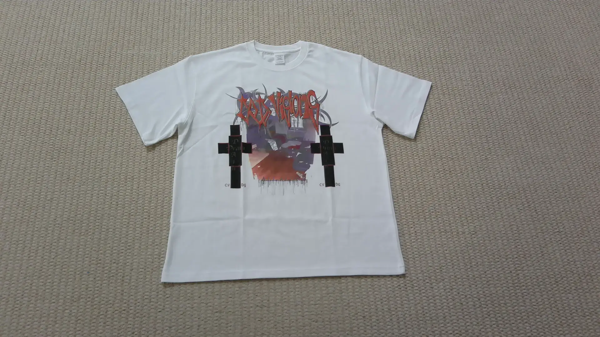 Blade Cold Visions 32 cotton heavyweight American vintage print round neck t-shirt