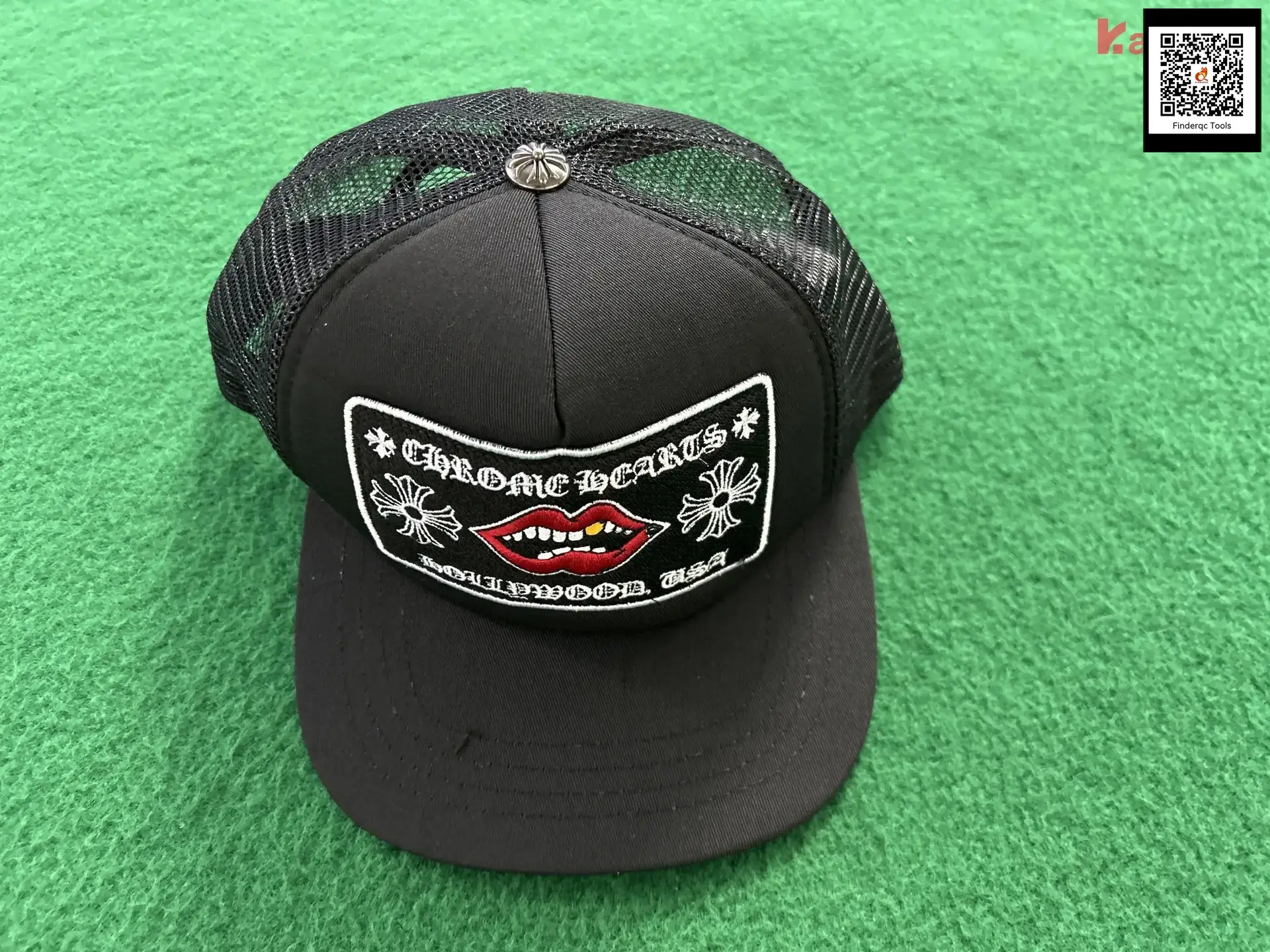 Trendy Hip-Hop Sunshade Mesh Cap with Lip Embroidery for Men and Women, Baseball Cap with Letters for Outings