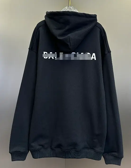 B chest small logo+back large logo printed hooded sweatshirt