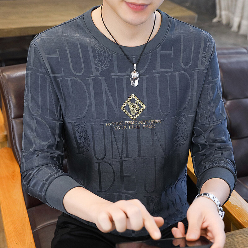 Men's Spring and Autumn Explosions Long-sleeved Crewneck Men's Sweat Inner and Outer Wear Men's Handsome Sweat All-match Sweat