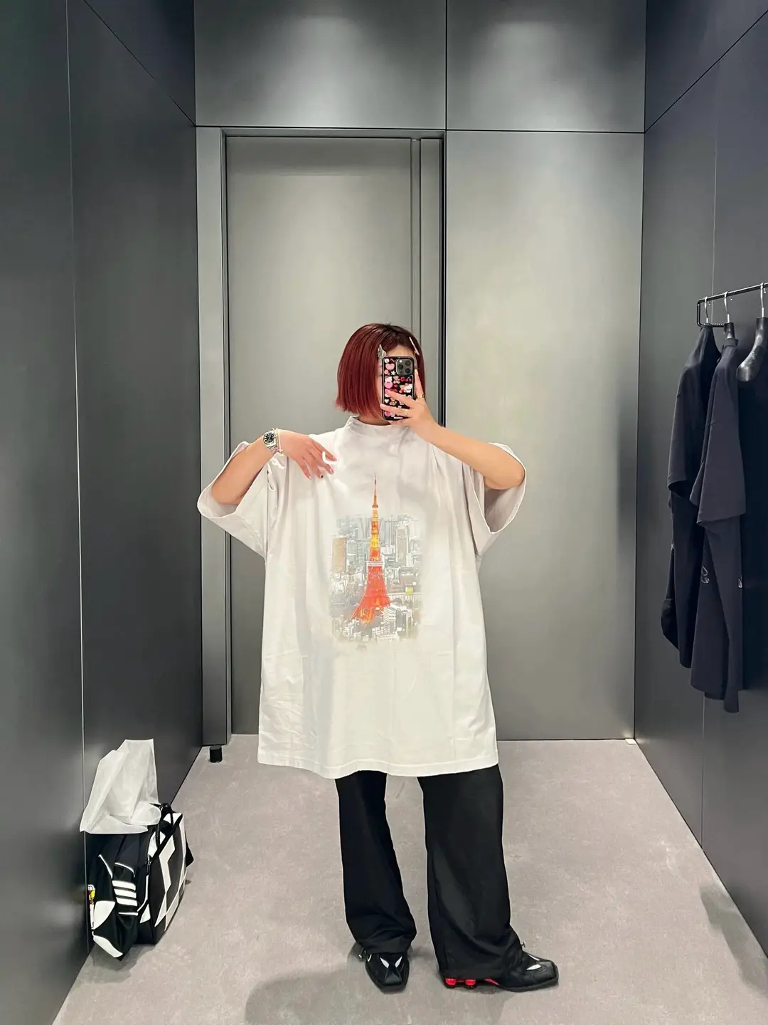 Sun72Bian Tokyo Ginza Limited 24Ss Conli Eiffel Tower Print Men and Women Same Style Loose Short-Sleeved T-Shirt Trendy