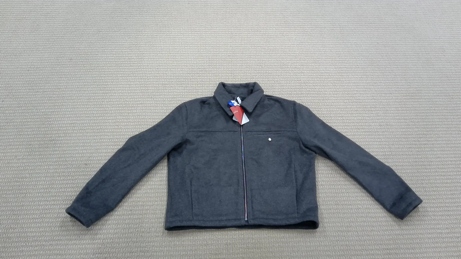 Big Bear Vujade011 Grey Wool Short Jacket