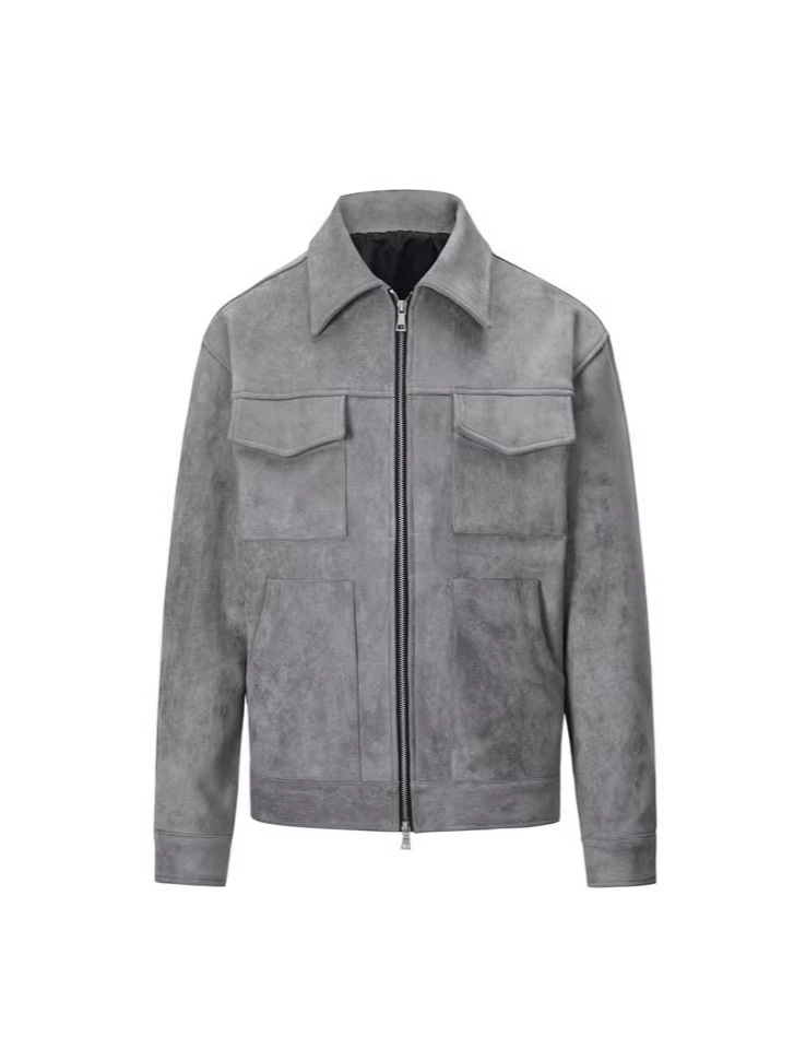 2026 New Men's Spring and Autumn Workwear Style High-Quality Textured Commuter Men's Zip-Up Jacket QC 写真 1688 Qualit.ly