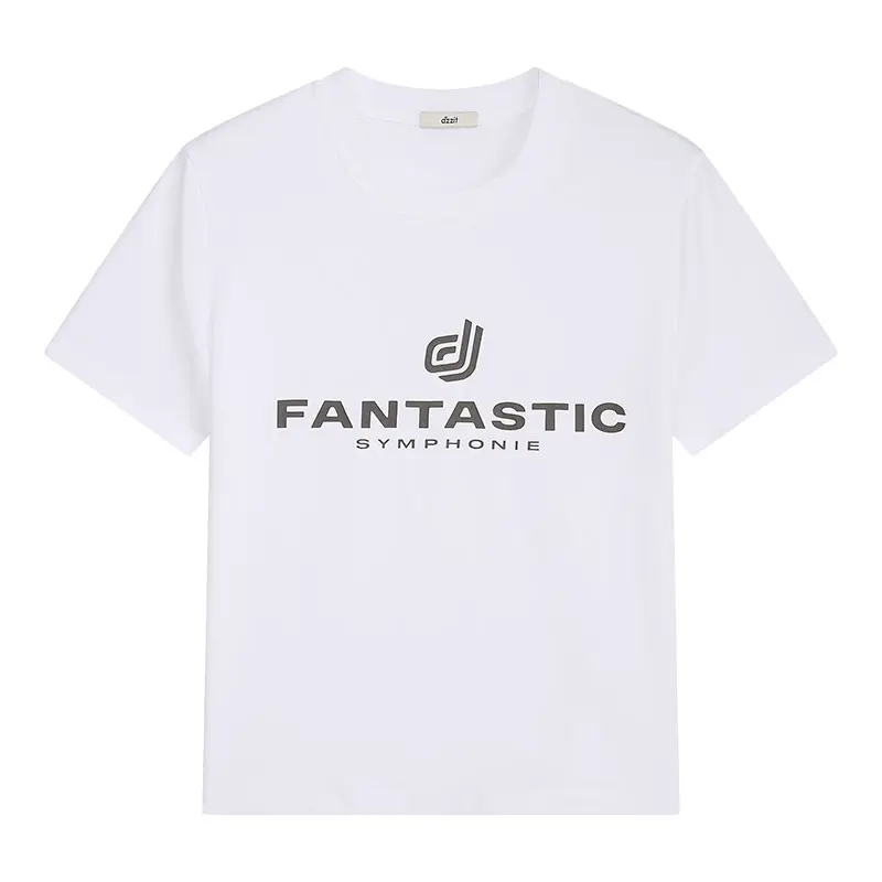 Dzzit Short Sleeves T-Shirt 2025 Spring New arrival Three-Color Design Urban Casual Tops Women