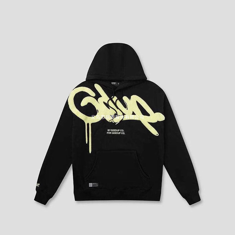Cross-Border Street New Fashion Brand Geedup Sports Street Clothing European and American Retro Letter Embroidered Hoodie